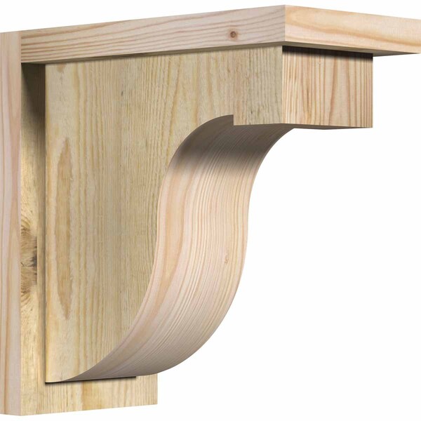 Ekena Millwork Del Monte Rough Sawn Corbel w/Backplate, Douglas Fir, 6"W x 12"D x 12"H COR06X12X12DEL01RDF - main
